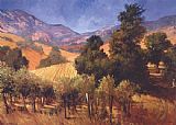 Hills Canvas Paintings - Southern Vineyard Hills